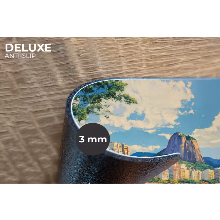 Berg - Skyline - Strand - Water Placemat vinyl groot -closeup