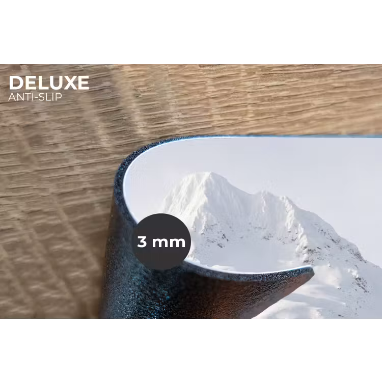 Berg - Sneeuw - Winter - Natuur - Wit Placemat vinyl groot -closeup