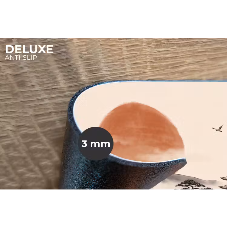 Bergtop - Meer - Bloesem Placemat vinyl groot -closeup