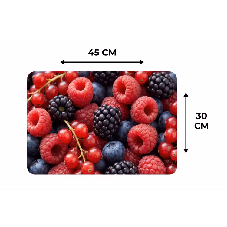 Bessen - Mix - Vers - Eten - Kleurrijk Placemat vinyl groot -specs