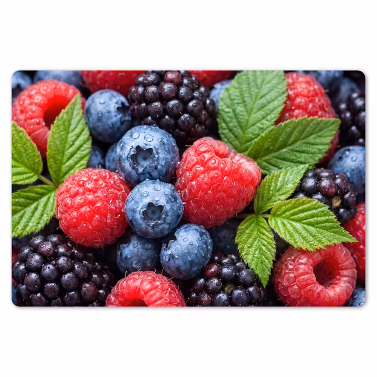 Bessen - Vers - Waterdruppels - Kleurrijk - Eten Placemat vinyl groot -zzsfeer1_Kitchenyeah-website