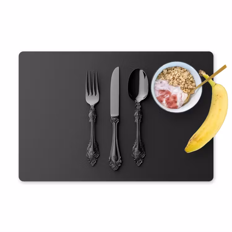 Bestek - Zwart Placemat vinyl groot -zzzproduct_Kitchenyeah-website