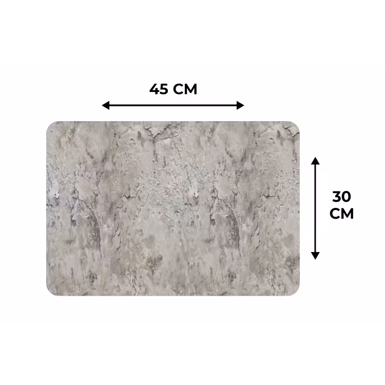 Beton - Grijs - Muur Placemat vinyl groot 368 -specs