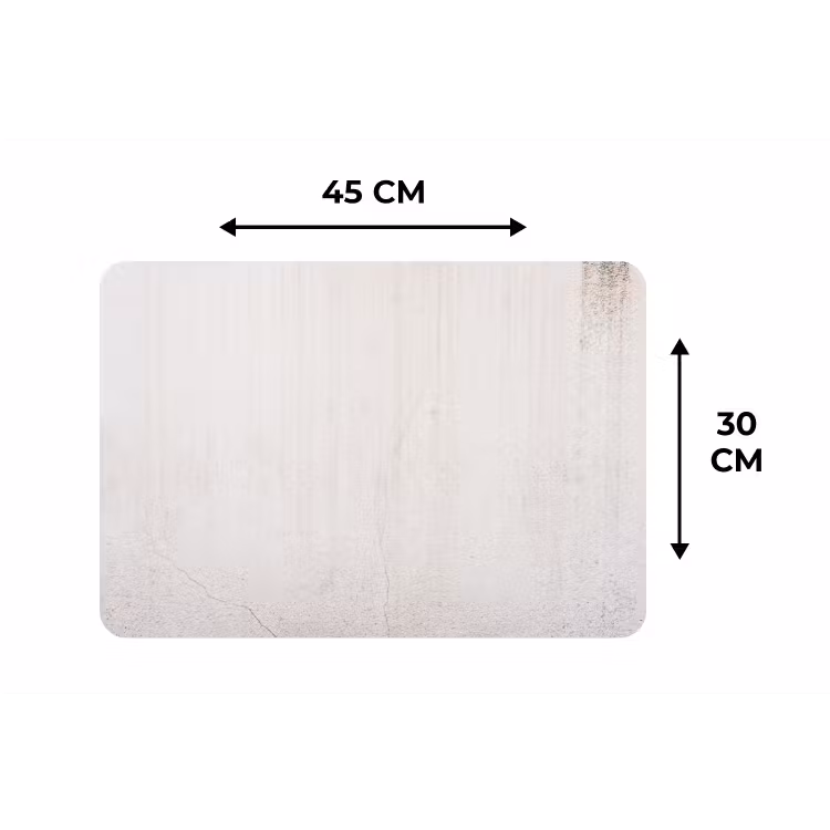 Beton - Muur - Wit Placemat vinyl groot -specs