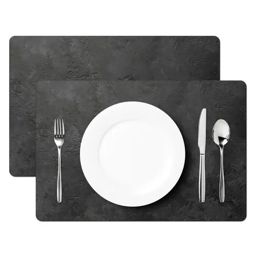 Beton - Structuur - Industrieel - Zwart - Grijs Placemat vinyl groot -zzsfeer2_Kitchenyeah-website