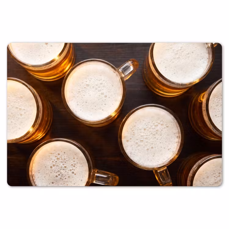 Bier - Glazen - Schuim - Hout - Drank Placemat vinyl groot -zzsfeer1_Kitchenyeah-website
