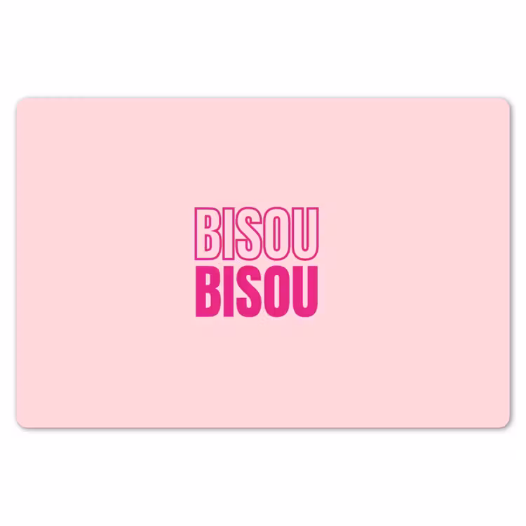 Bisou - Roze - Minimalistisch Placemat vinyl groot -zzsfeer1_Kitchenyeah-website