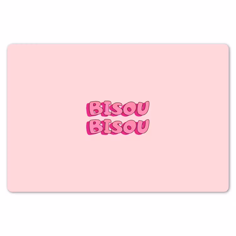 Bisou - Roze - Schaduw Placemat vinyl groot -zzsfeer1_Kitchenyeah-website