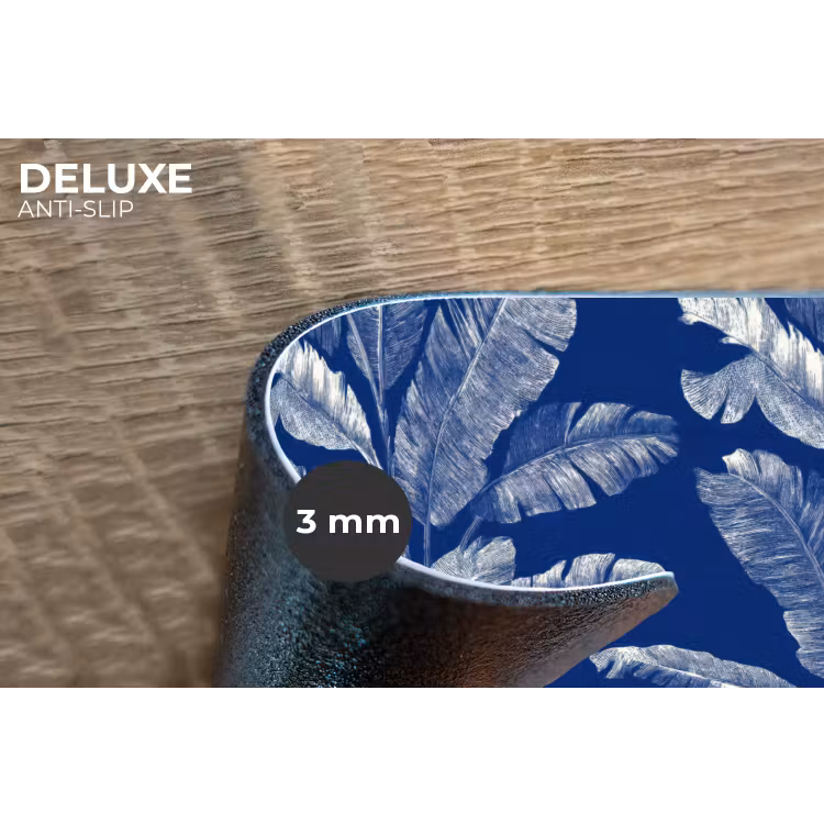 Blad - Palm - Blauw Placemat vinyl groot 368 -closeup