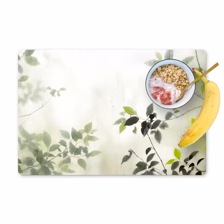 Blad - Schaduw - Natuur - Abstract - Groen Placemat vinyl groot -zzzproduct_Kitchenyeah-website