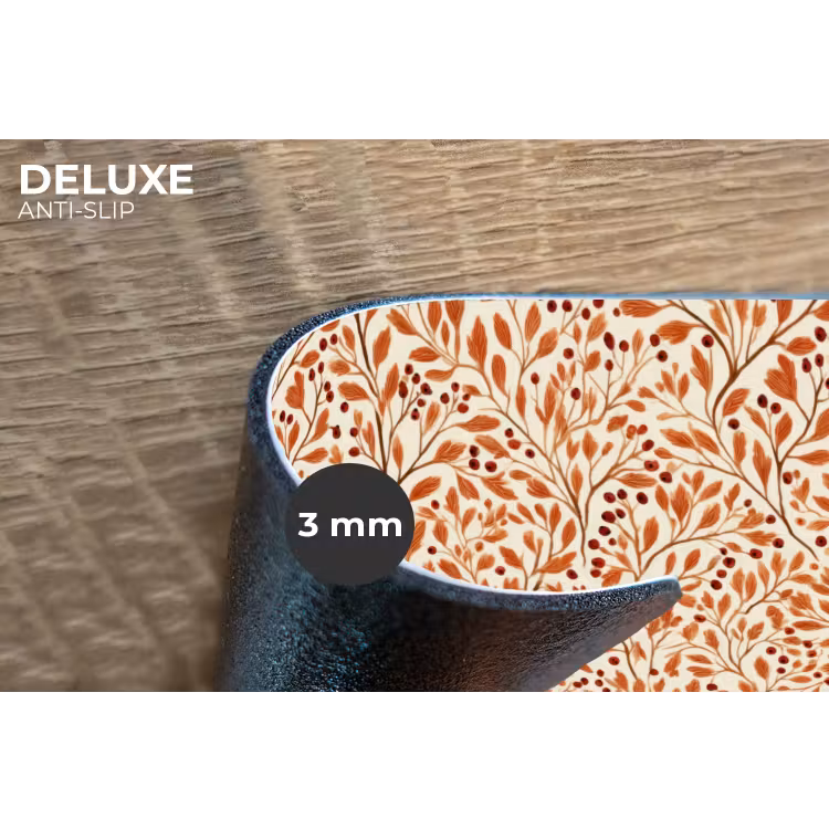 Bladeren - Botanisch  - Terracotta Placemat vinyl groot 368 -closeup