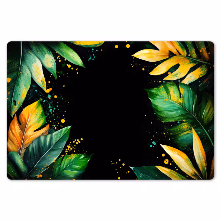 Bladeren - Groen - Geel - Verf - Jungle Placemat vinyl groot -zzsfeer1_Kitchenyeah-website