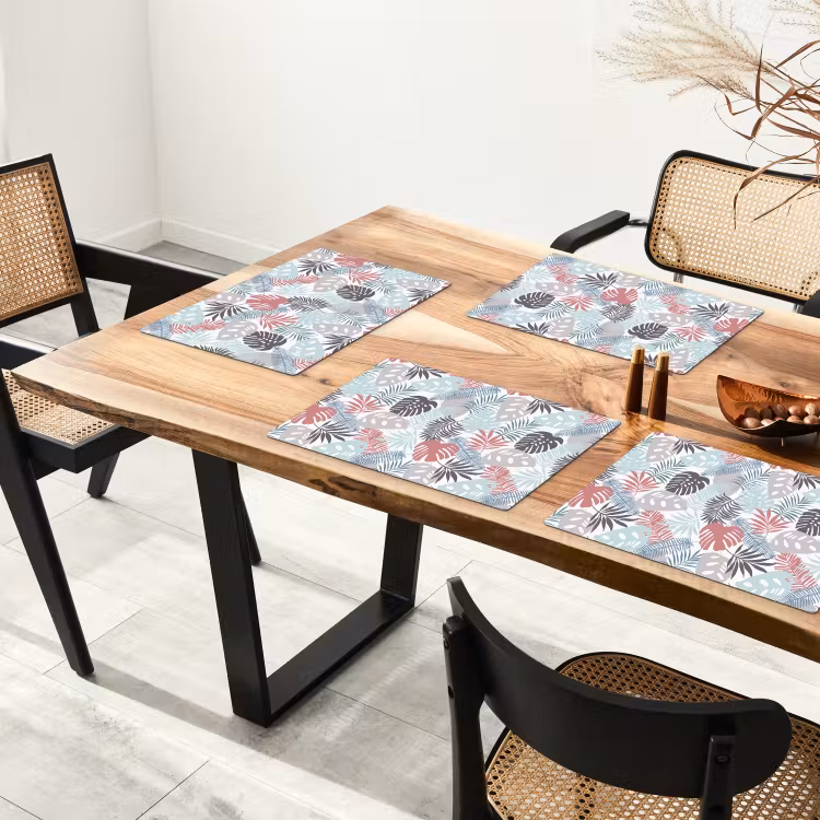 Bladeren - Jungle - Pastel - Tropisch Placemat vinyl groot -zzsfeer4_Kitchenyeah-website