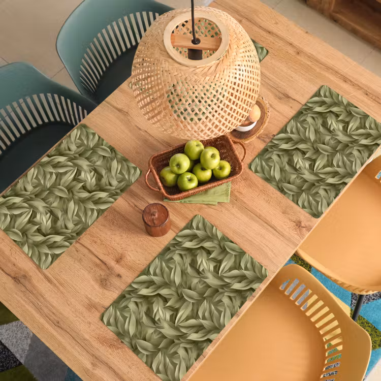 Bladeren - Modern - Groen Placemat vinyl groot 368 -zzsfeer5_Kitchenyeah-website