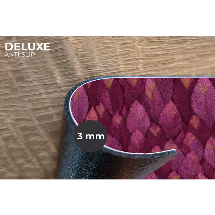 Bladeren - Patroon - Burgundy Placemat vinyl groot 368 -closeup