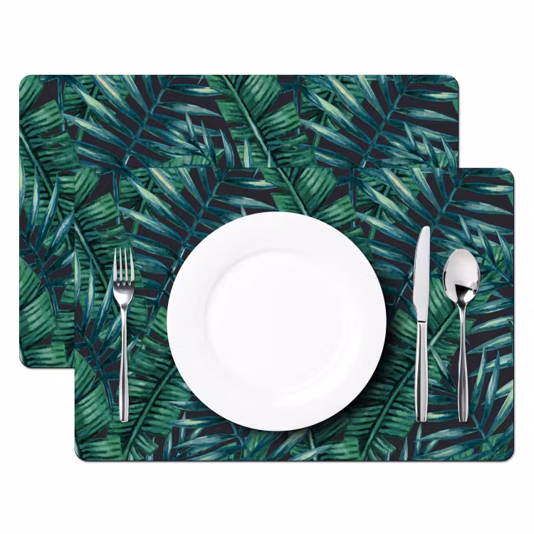 Bladeren - Tropical - Jungle Placemat vinyl groot -zzsfeer2_Kitchenyeah-website