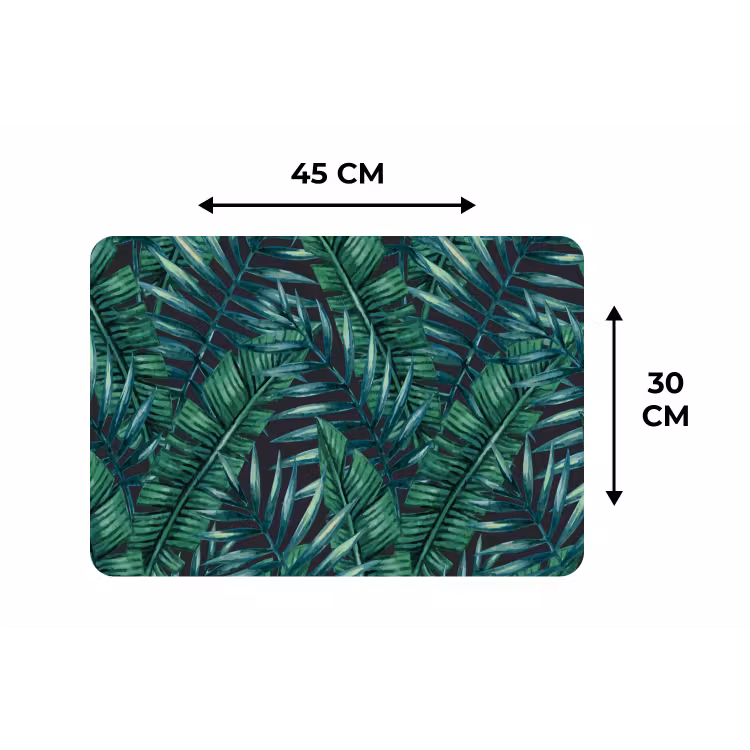 Bladeren - Tropical - Jungle Placemat vinyl groot -specs