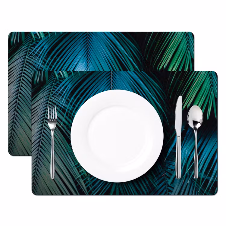 Bladeren - Tropisch - Jungle Placemat vinyl groot -zzsfeer2_Kitchenyeah-website