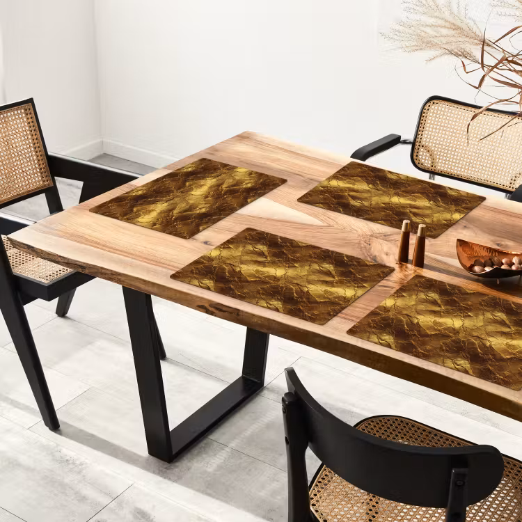 Bladgoud - Textuur - Goud Placemat vinyl groot 368 -zzsfeer4_Kitchenyeah-website