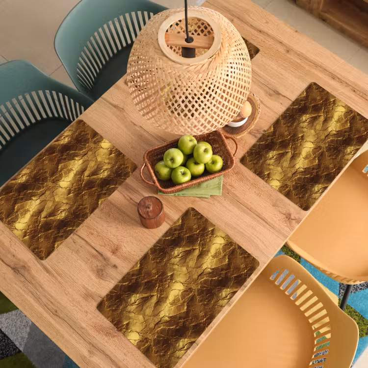 Bladgoud - Textuur - Goud Placemat vinyl groot 368 -zzsfeer5_Kitchenyeah-website