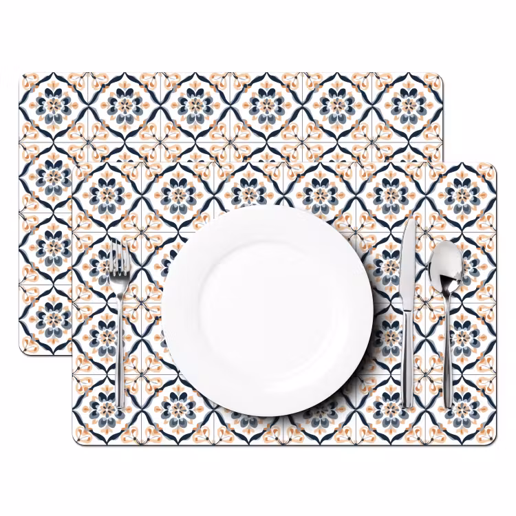 Bladvorm - Patroon - Kleurrijk Placemat vinyl groot 368 -zzsfeer2_Kitchenyeah-website