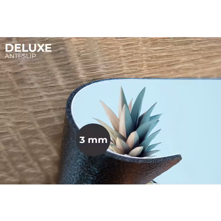 Blauw - Ananas - Disco - Discobal Placemat vinyl groot -closeup