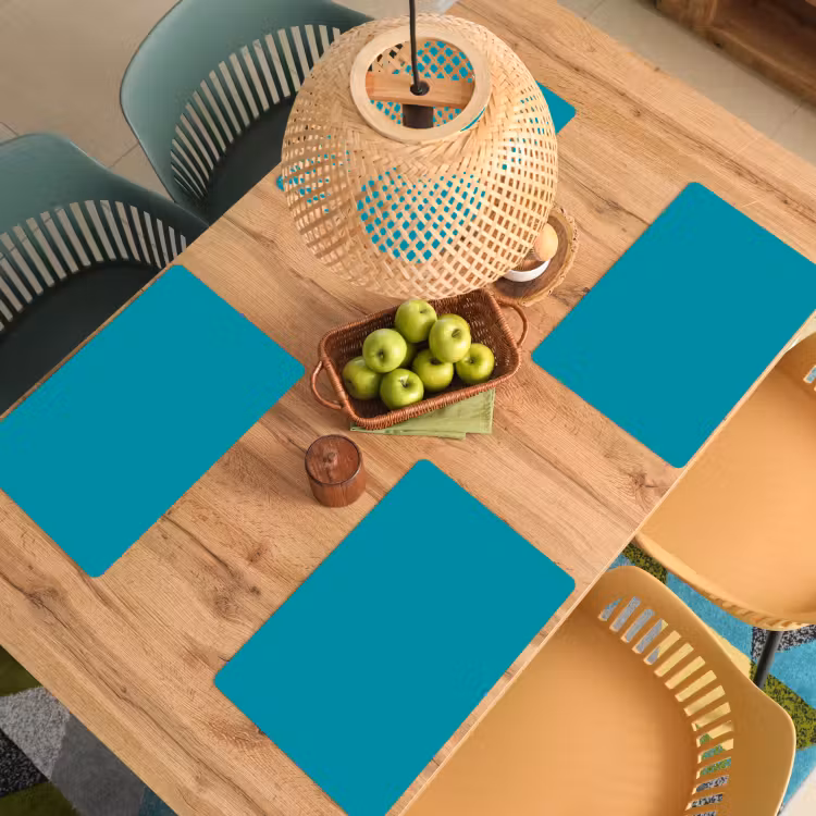 Blauw - Effen kleur Placemat vinyl groot 368 -zzsfeer5_Kitchenyeah-website