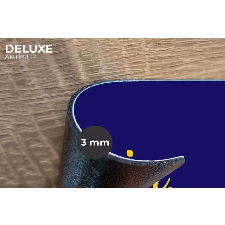 Blauw - Geel - Fijn Placemat vinyl groot -closeup