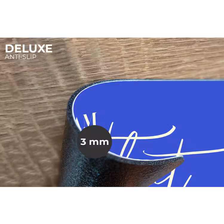 Blauw - I am that woman - Sierlijk - Minimalistisch Placemat vinyl groot -closeup