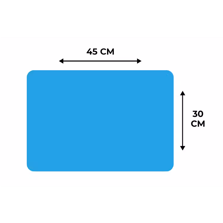 Blauw - Licht - Kleuren Placemat vinyl groot 368 -specs