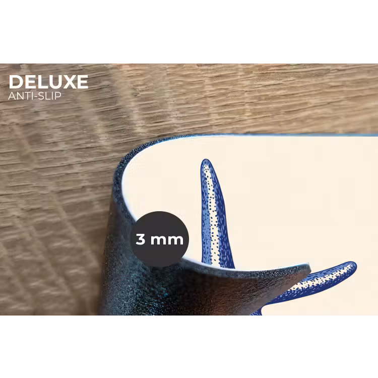 Blauwe zeester - Minimalistisch - Beige Placemat vinyl groot -closeup