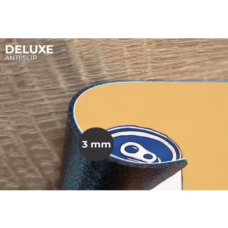 Blikje - Minimalistisch - Blauw - Illustratie Placemat vinyl groot -closeup