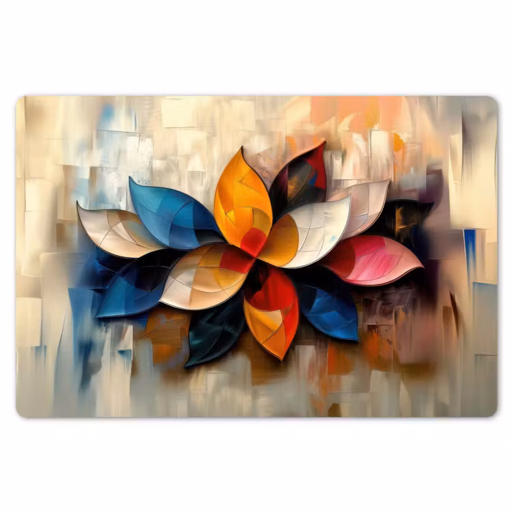 Bloem - Abstract - Kleurrijk - Bladeren Placemat vinyl groot -zzsfeer1_Kitchenyeah-website