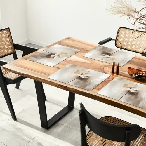 Bloem - Beige - Verf - Schaduw Placemat vinyl groot -zzsfeer4_Kitchenyeah-website