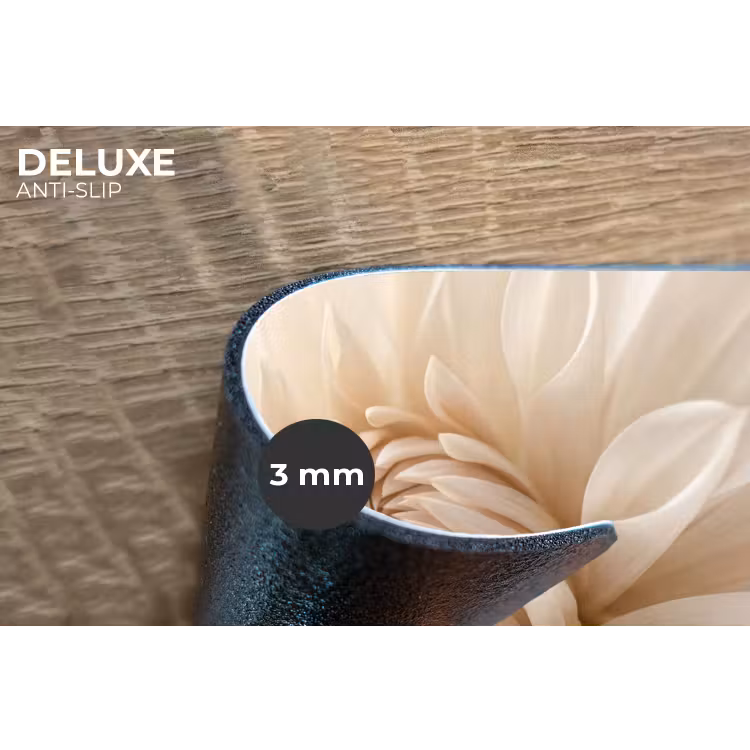 Bloem - Dahlia - Wit Placemat vinyl groot -closeup