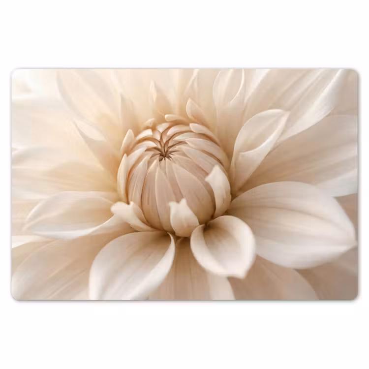 Bloem - Dahlia - Wit Placemat vinyl groot -zzsfeer1_Kitchenyeah-website