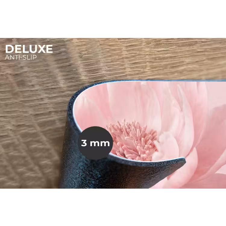 Bloem - Pioenroos - Roze Placemat vinyl groot -closeup