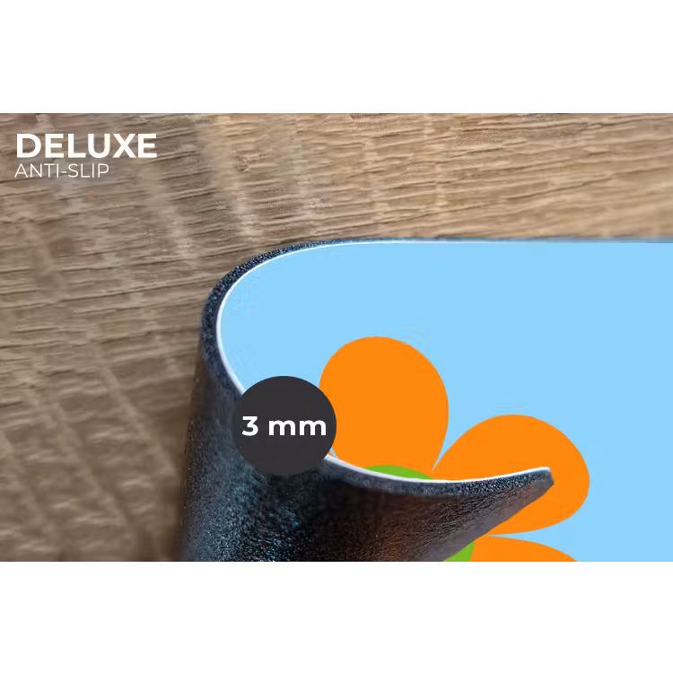 Bloem - Smiley - Kleurrijk Placemat vinyl groot -closeup