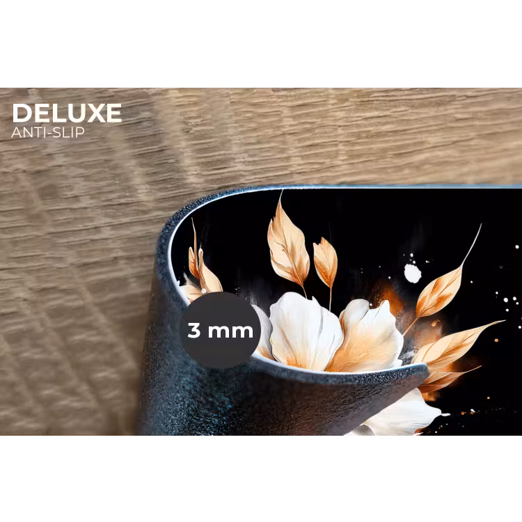 Bloem - Verf - Goud - Graffiti - Modern Placemat vinyl groot -closeup
