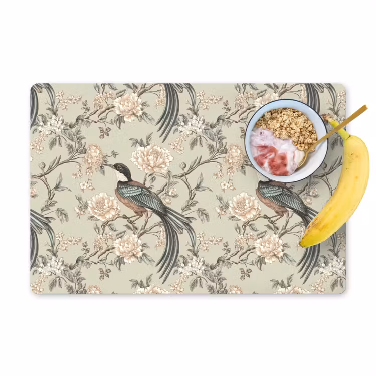 Bloem - Vogel - Kleurrijk Placemat vinyl groot 368 -zzzproduct_Kitchenyeah-website