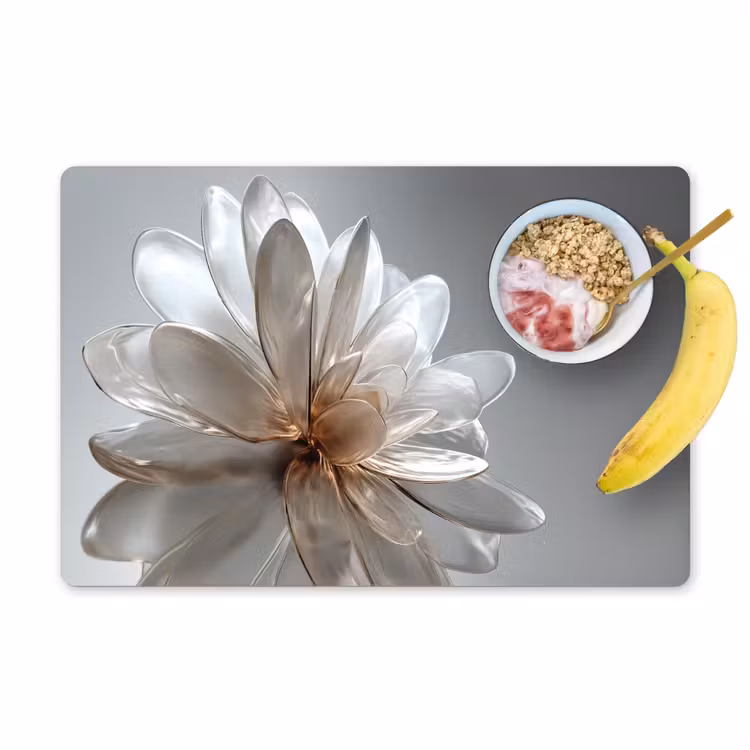 Bloem - Wit - Neutraal Placemat vinyl groot -zzzproduct_Kitchenyeah-website