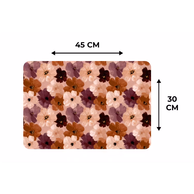 Bloemen - Abstract - Aardetinten Placemat vinyl groot 368 -specs
