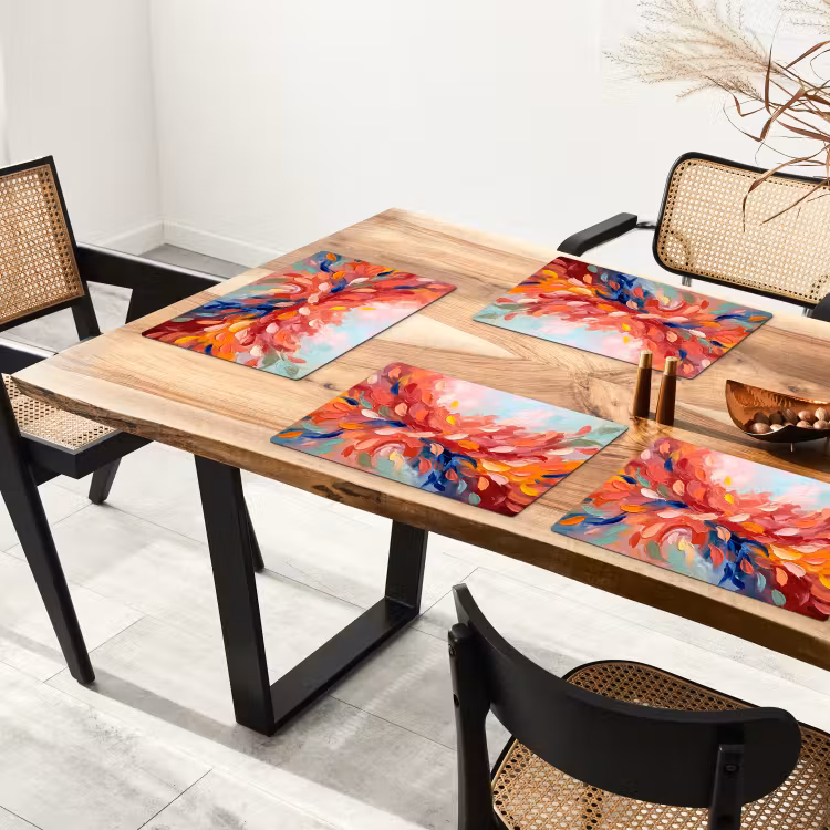 Bloemen - Abstract - Kunst - Modern Placemat vinyl groot -zzsfeer4_Kitchenyeah-website
