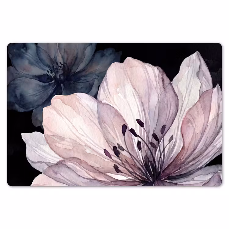 Bloemen - Aquarel - Modern - Roze - Donker Placemat vinyl groot -zzsfeer1_Kitchenyeah-website