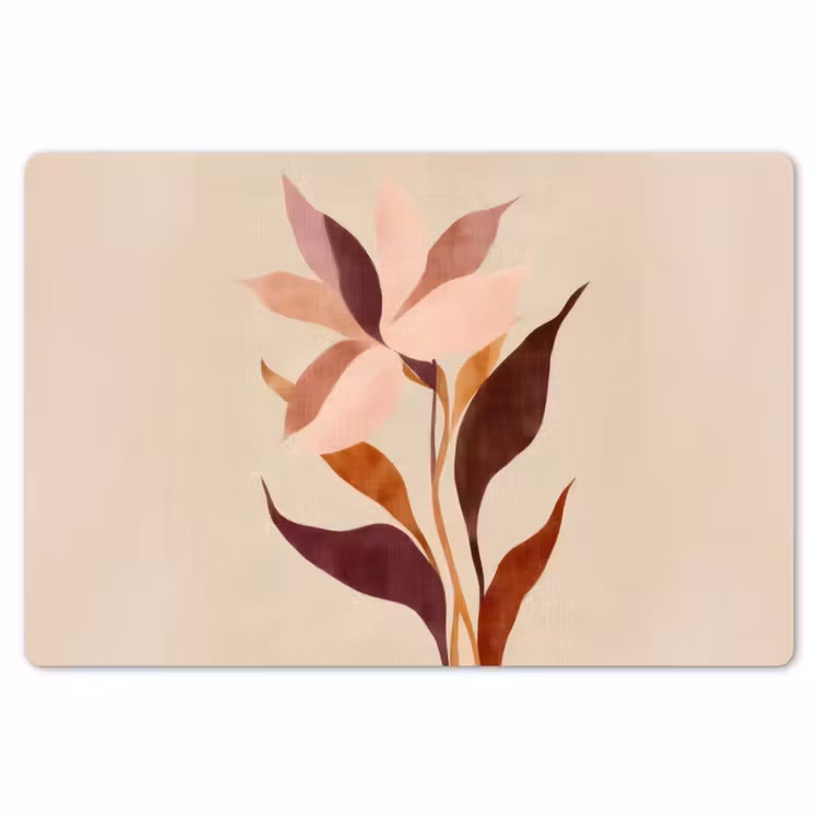 Bloemen - Blaadjes - Minimalistisch - Roze Placemat vinyl groot -zzsfeer1_Kitchenyeah-website