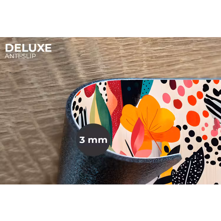 Bloemen - Bladeren - Abstract - Kleurrijk Placemat vinyl groot -closeup