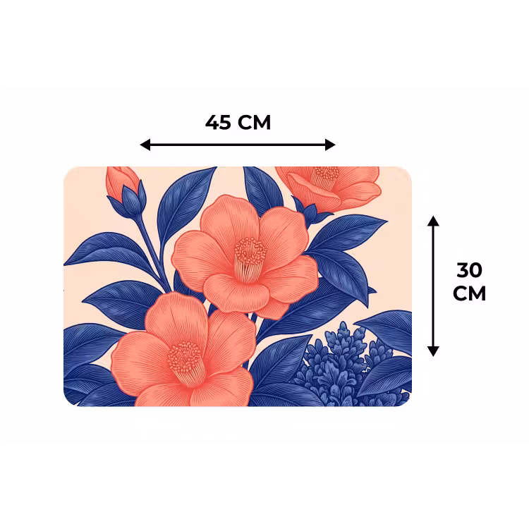 Placemat - 6 stuks - Bloemen - Bladeren - Botanisch - Bloemen - Bladeren - Botanisch Placemat vinyl groot
