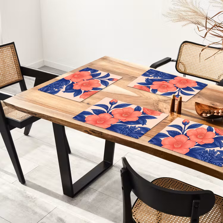 Placemat - 6 stuks - Bloemen - Bladeren - Botanisch - Bloemen - Bladeren - Botanisch Placemat vinyl groot