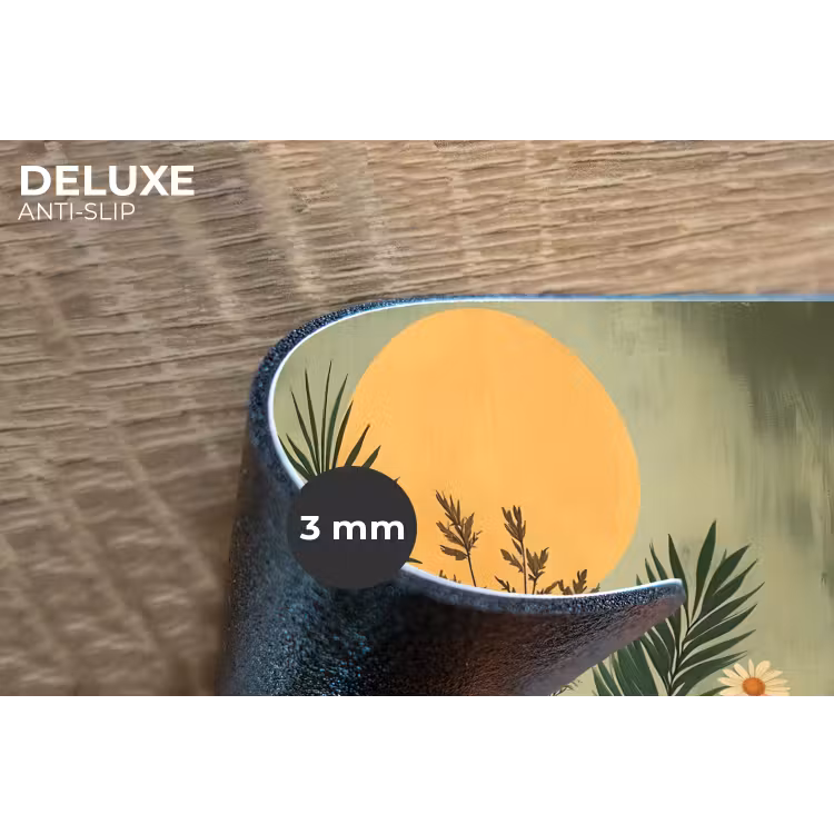 Bloemen - Bladeren - Zon - Groen Placemat vinyl groot -closeup