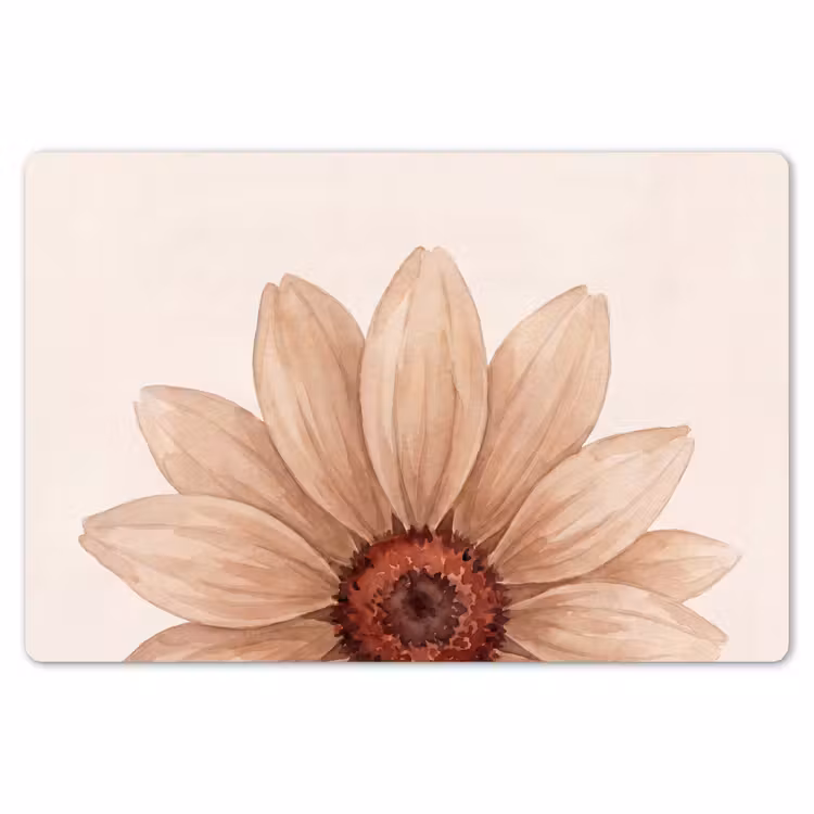 Bloemen - Bloemblad - Natuur - Aquarel - Beige Placemat vinyl groot -zzsfeer1_Kitchenyeah-website